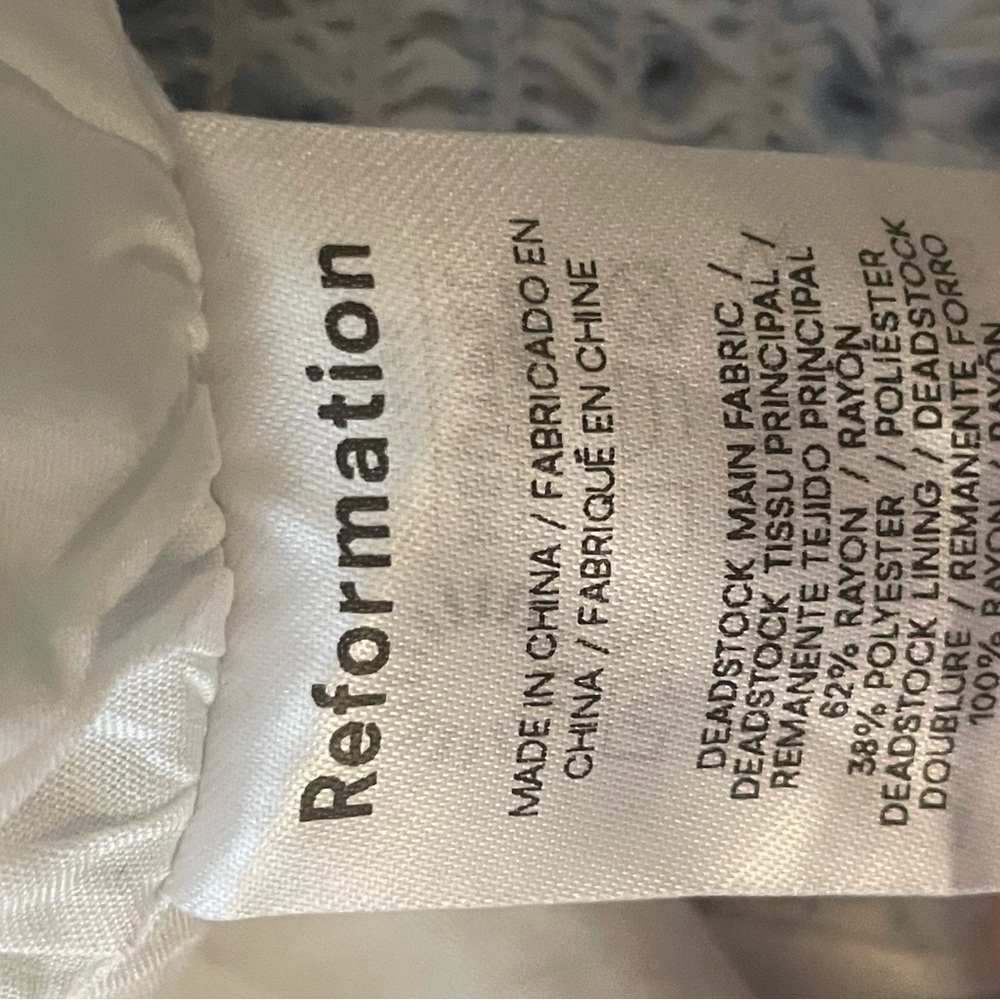 Reformation Dillon Blue and White Top - Picture 7 of 10